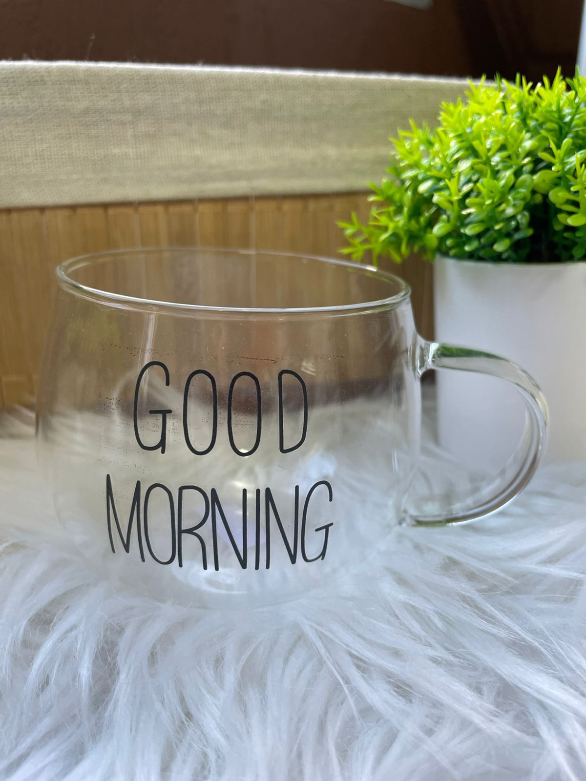 Caneca de Vidro “Good Morning”