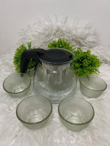 Conjunto Jarra Infusor com 4 copos chá Japonês